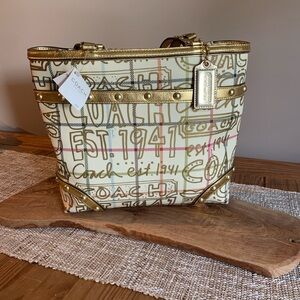 Coach Tattersall Graffiti Tote